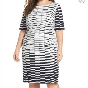 Vince Camuto Ruched Stretch Knit Sheath Dress